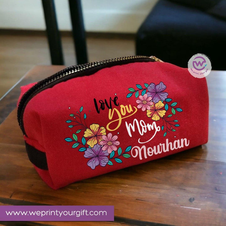 Fabric Boxy Pouch Makeup - Mother's Day -B - WE PRINT
