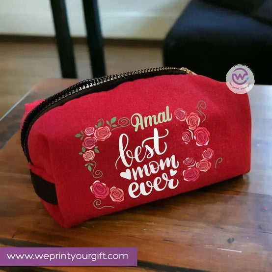 Fabric Boxy Pouch Makeup - Mother's Day -B - WE PRINT