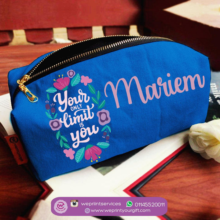 Fabric Boxy Pouch Makeup - Motivation Floral - weprint.yourgift