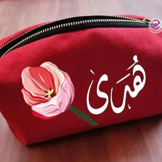 Fabric Boxy Pouch Makeup - Names-B - WE PRINT