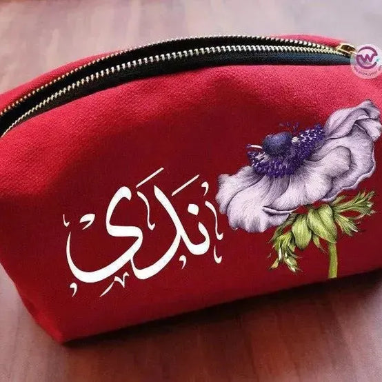 Fabric Boxy Pouch Makeup - Names-B - WE PRINT