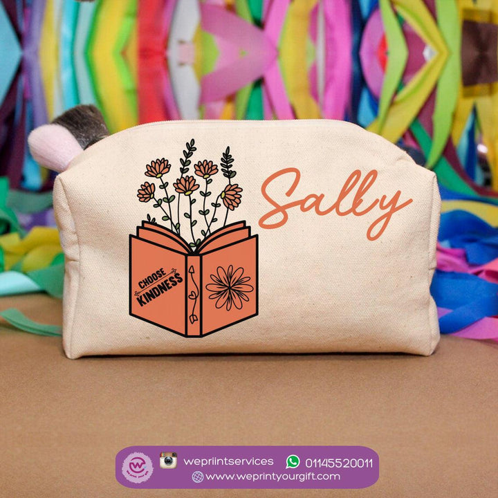 Fabric Boxy Pouch Makeup - Retro - weprint.yourgift