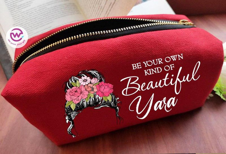 Fabric Boxy Pouch Makeup - Retro - weprint.yourgift