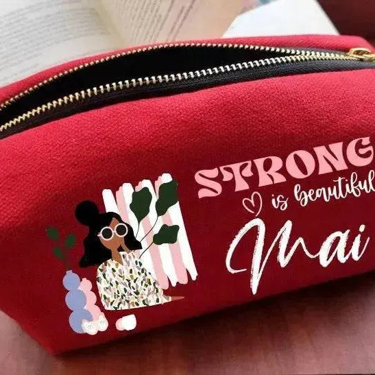 Fabric Boxy Pouch Makeup -Retro-B - WE PRINT