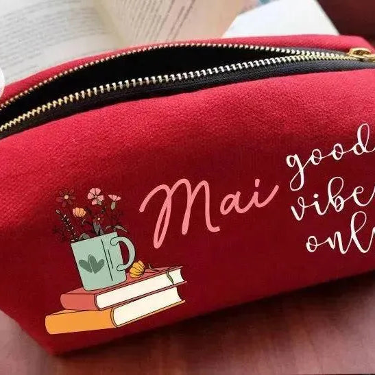 Fabric Boxy Pouch Makeup -Retro-B - WE PRINT