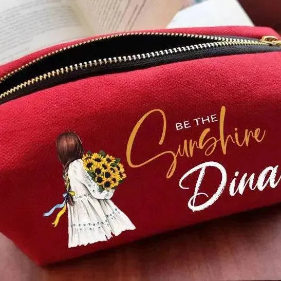 Fabric Boxy Pouch Makeup -Retro-B - WE PRINT