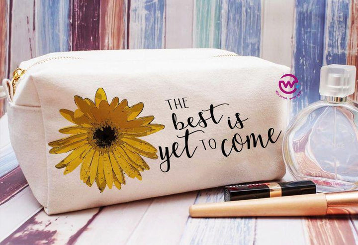 Fabric Boxy Pouch Makeup - Sunflower - weprint.yourgift
