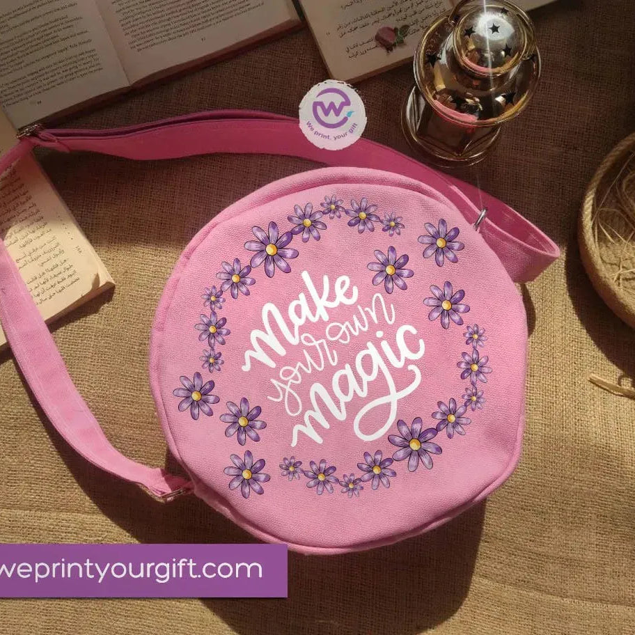 Fabric Round Bag-Motivational quotes - WE PRINT