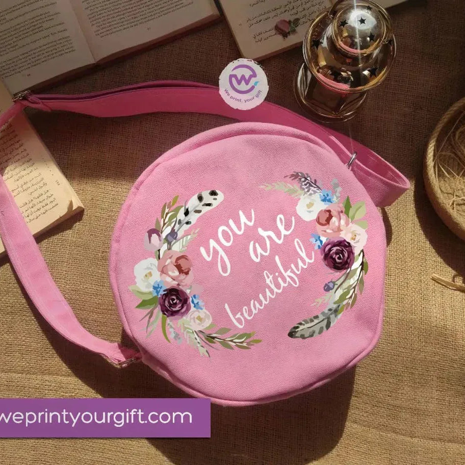 Fabric Round Bag-Motivational quotes - WE PRINT