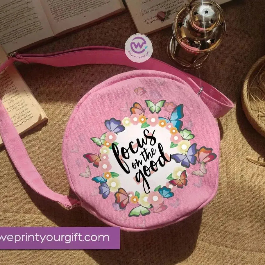 Fabric Round Bag-Motivational quotes - WE PRINT