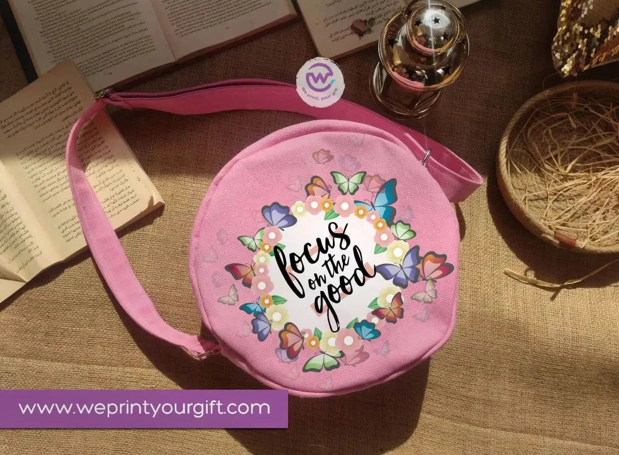 Fabric Round Bag-Motivational quotes - WE PRINT