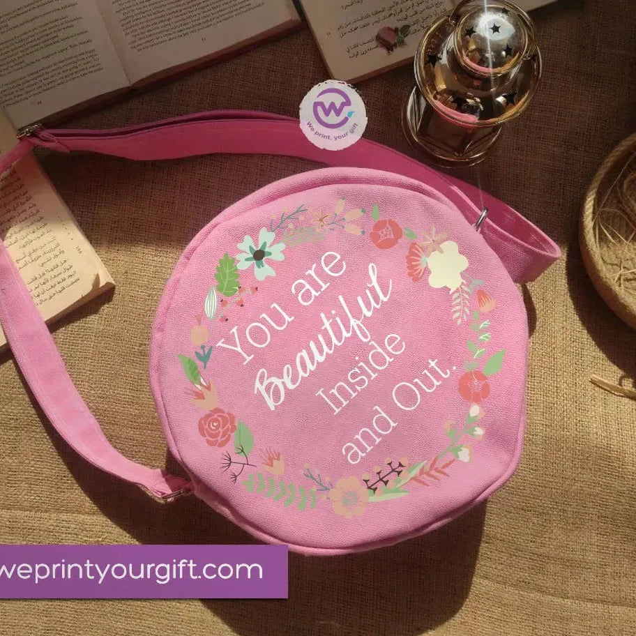 Fabric Round Bag-Motivational quotes - WE PRINT