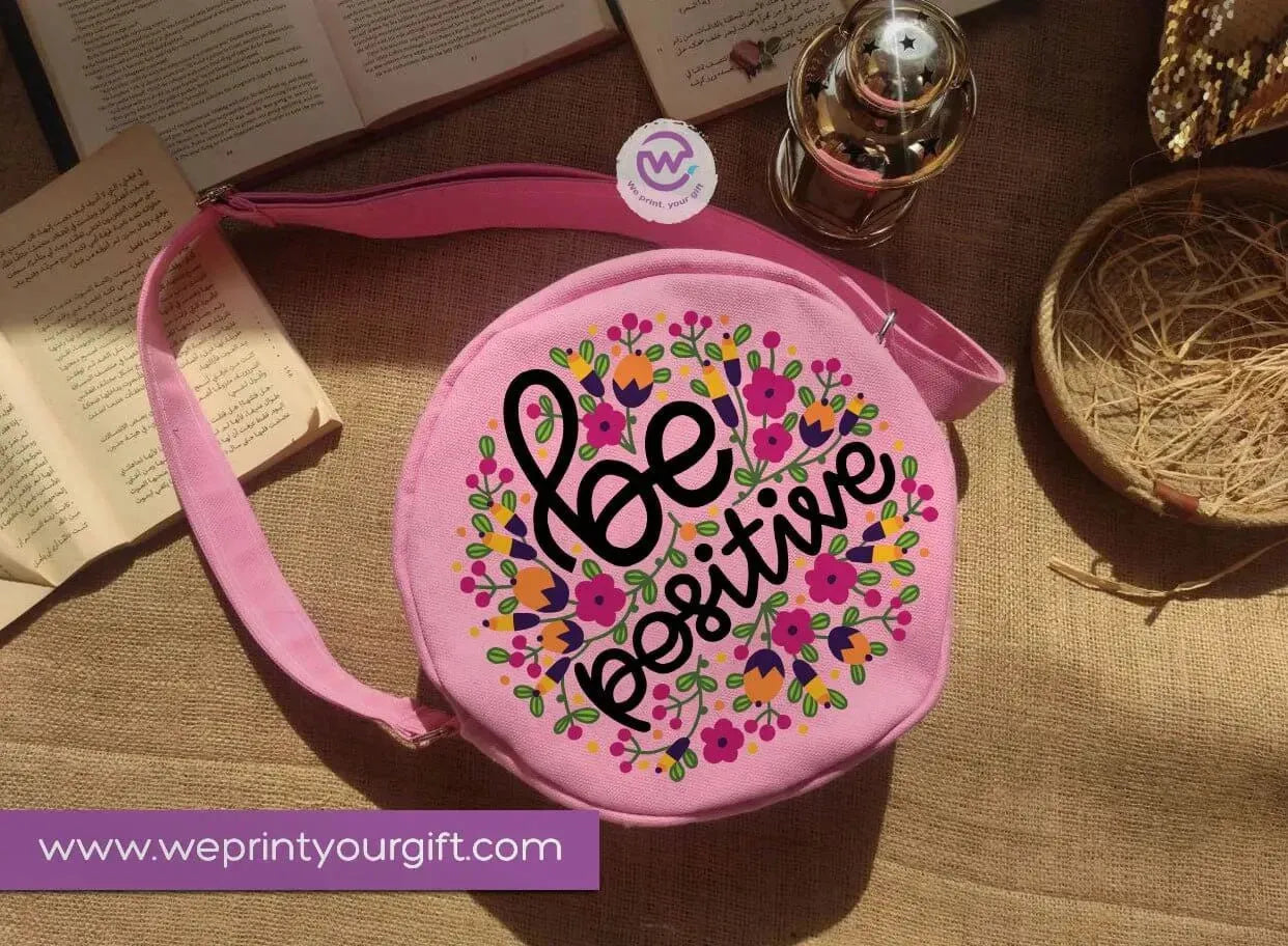 Fabric Round Bag-Motivational quotes - WE PRINT