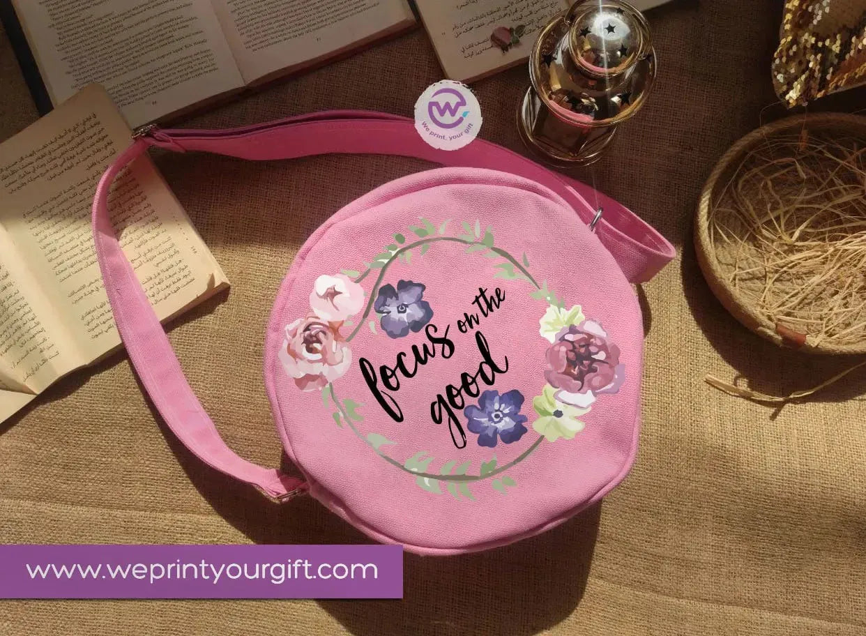 Fabric Round Bag-Motivational quotes - WE PRINT