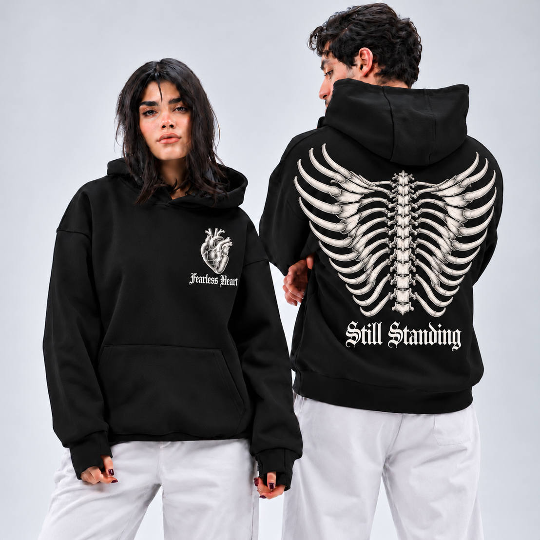 Unisex "Heart & Spine" Hoodie - Premium Melton Cotton