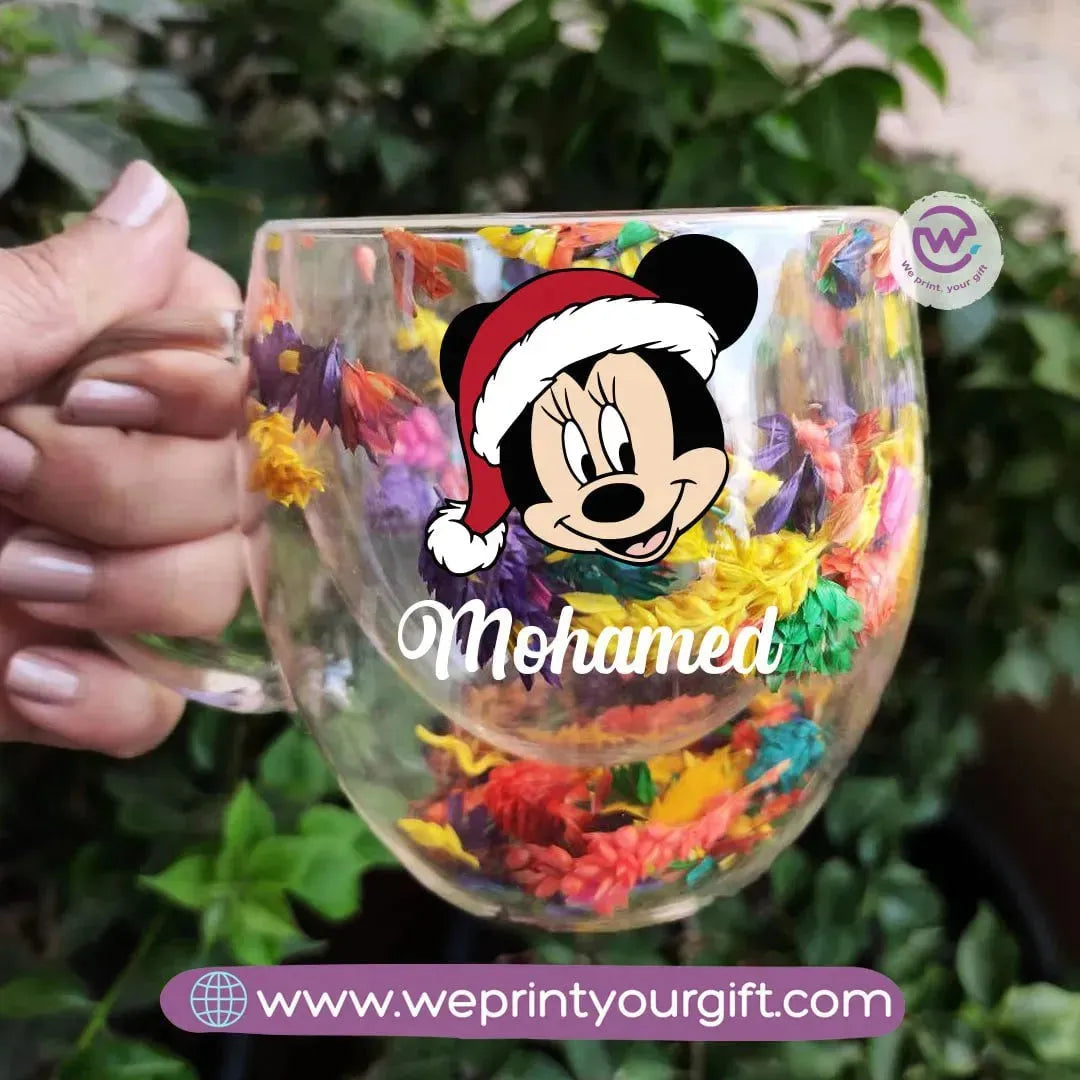 Floral Double Wall Mug-Christmas - WE PRINT