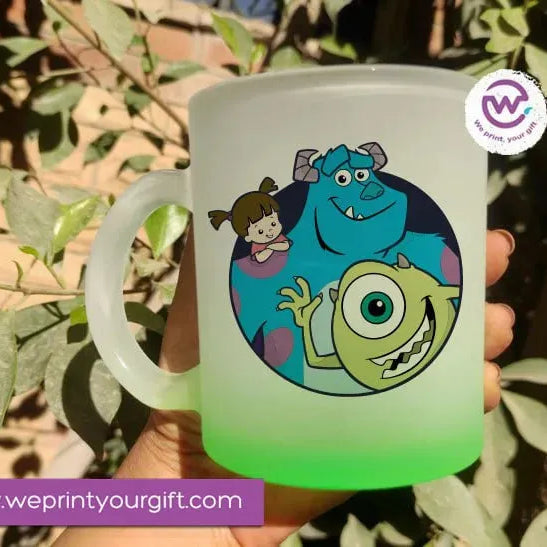 Frosted Glass Mug-Monsters - WE PRINT