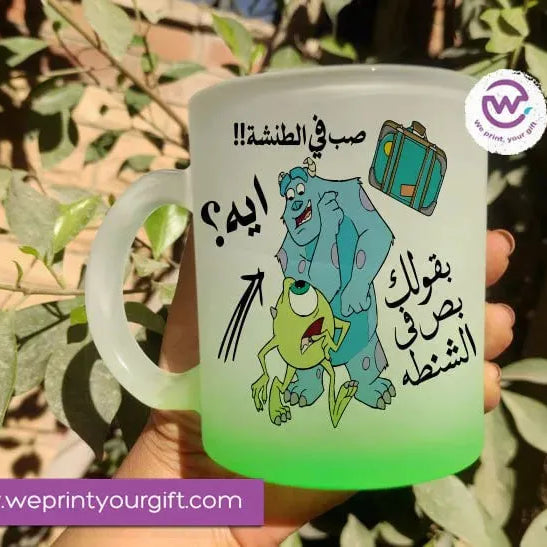 Frosted Glass Mug-Monsters - WE PRINT