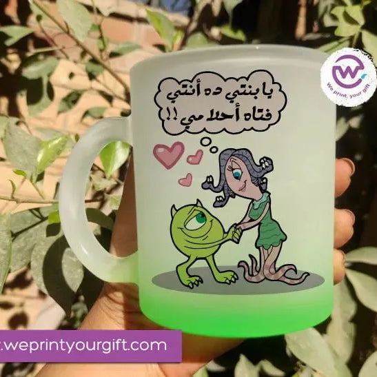 Frosted Glass Mug-Monsters - WE PRINT