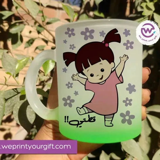 Frosted Glass Mug-Monsters - WE PRINT