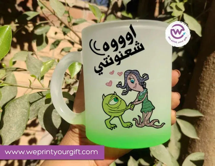Frosted Glass Mug-Monsters - WE PRINT