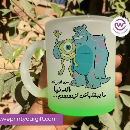 Frosted Glass Mug-Monsters - WE PRINT