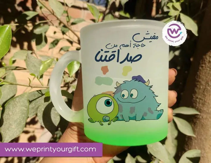 Frosted Glass Mug-Monsters - WE PRINT