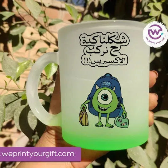 Frosted Glass Mug-Monsters - WE PRINT