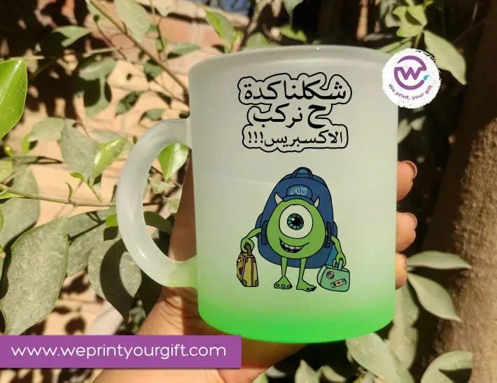 Frosted Glass Mug-Monsters - WE PRINT