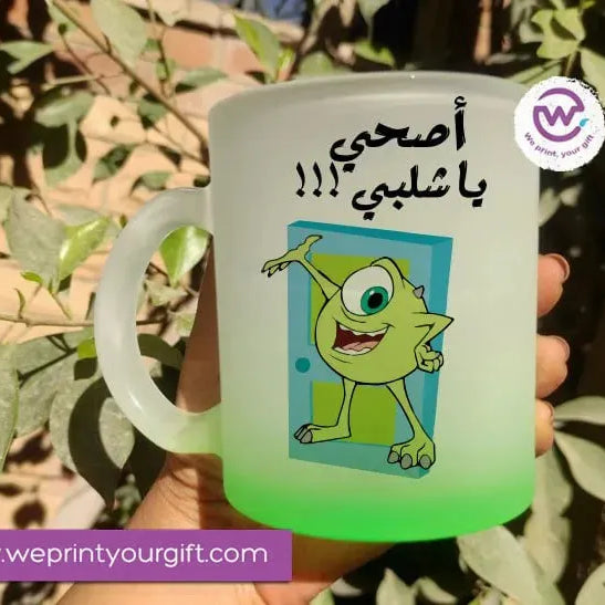 Frosted Glass Mug-Monsters - WE PRINT