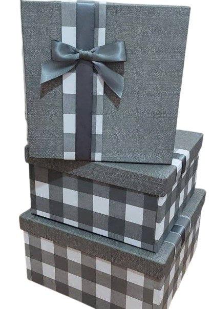 Gift Box - Grey checks - weprint.yourgift