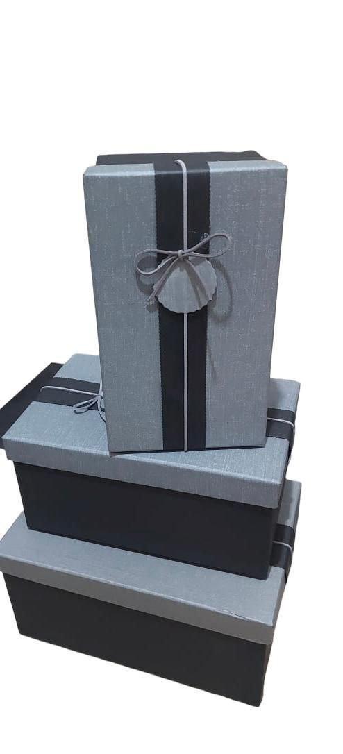 Gift Box -Grey striped - weprint.yourgift