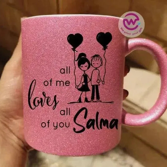 Glitter Mug - love is - WE PRINT