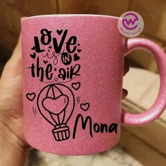 Glitter Mug - love is - WE PRINT