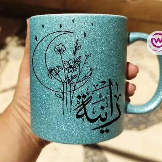 Glitter Mug -Names-A - WE PRINT