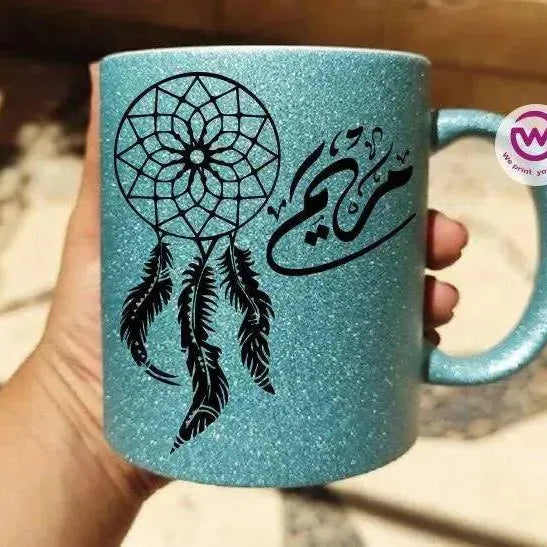 Glitter Mug -Names-A - WE PRINT