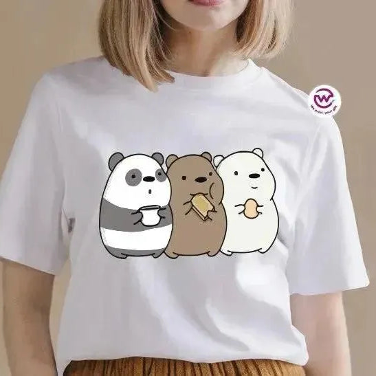 Half sleeve T-shirt-3 Bears - WE PRINT