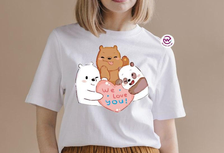 Half sleeve T-shirt-3 Bears - weprint.yourgift