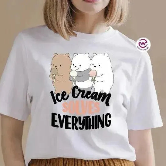 Half sleeve T-shirt-3 Bears - WE PRINT