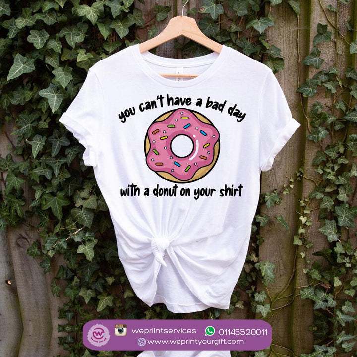 Half sleeve T-shirt- Donuts - weprint.yourgift