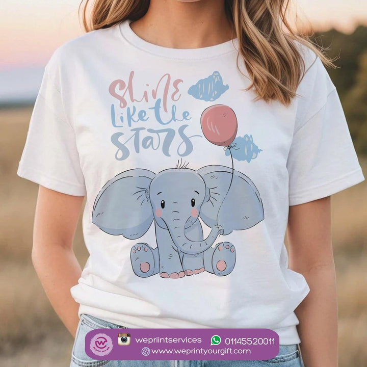 Half sleeve T-shirt- Elephant - weprint.yourgift