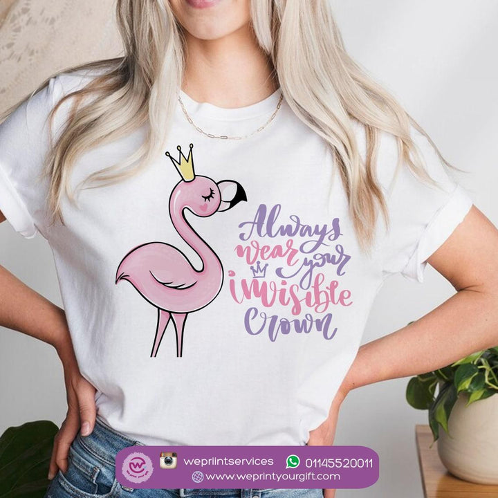 Half sleeve T-shirt - Flamingo - weprint.yourgift
