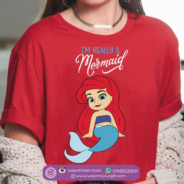 Half sleeve T-shirt- Mermaid - weprint.yourgift
