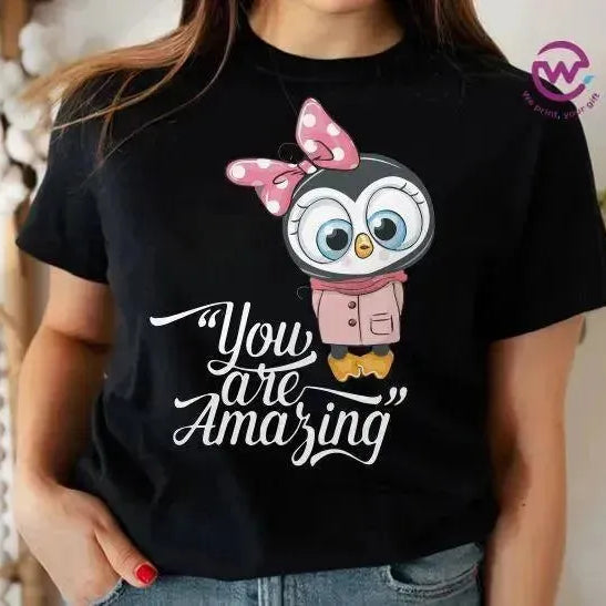 Half sleeve T-shirt- Owl-A - WE PRINT