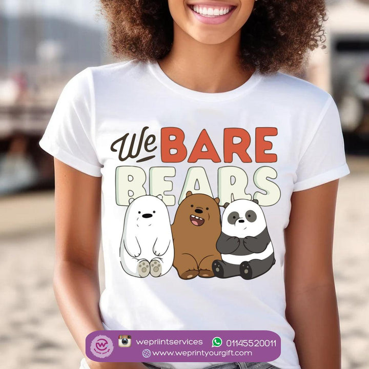 Half sleeve T-shirt- Three Bears - weprint.yourgift