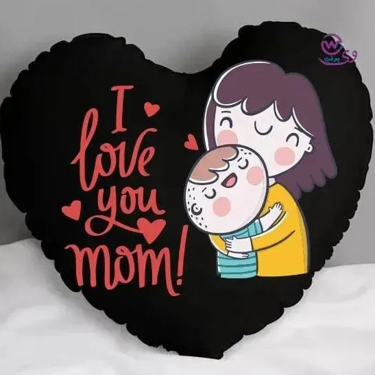 Heart Fabric Cushion -MOM - WE PRINT