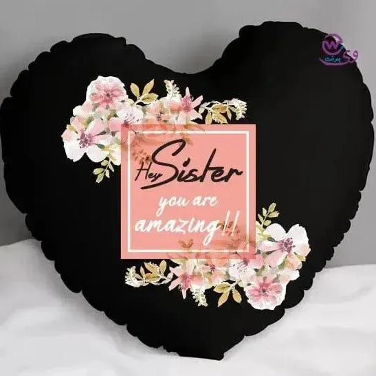 Heart Fabric Cushion -MOM - WE PRINT