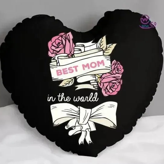 Heart Fabric Cushion -MOM - WE PRINT