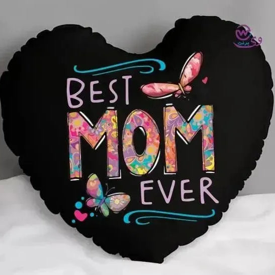 Heart Fabric Cushion -MOM - WE PRINT
