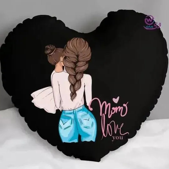Heart Fabric Cushion -MOM - WE PRINT